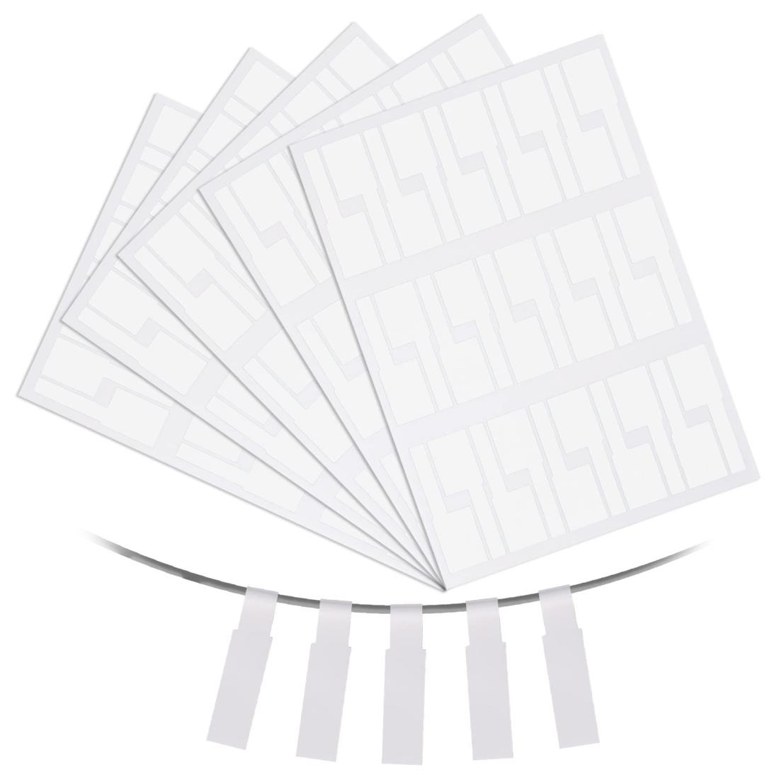 ケーブルラベル ケーブルタグ 白 ホワイト 配線識別 lan 手書き可能 300枚 (白（300枚-新たな包装）)