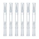 Doyeemei ツイストペン 6本入り 2ml 透明 詰め替え 容器 空のネイルオイルペン リップ オイル チューブ 回転式 メイク容器 ねじれブラシ ネイル...