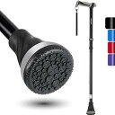 すべての地形の杖 - 老人用折りたたみ杖 - 男性と女性の長さ調整可能杖 - 高齢者用 ステッキとつえ(ブラック)