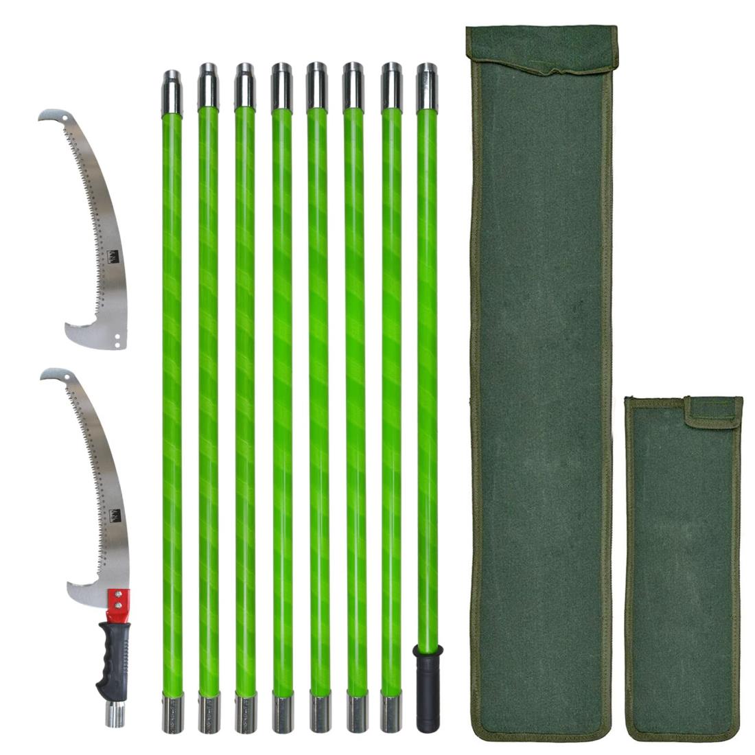 8.4M 高枝切りノコギリ 8段階 自由伸縮 手動剪定ノコギリ 替刃付き 耐久性合金鋼 高枝のこぎり 加長形 園芸用高枝鋸 (D)