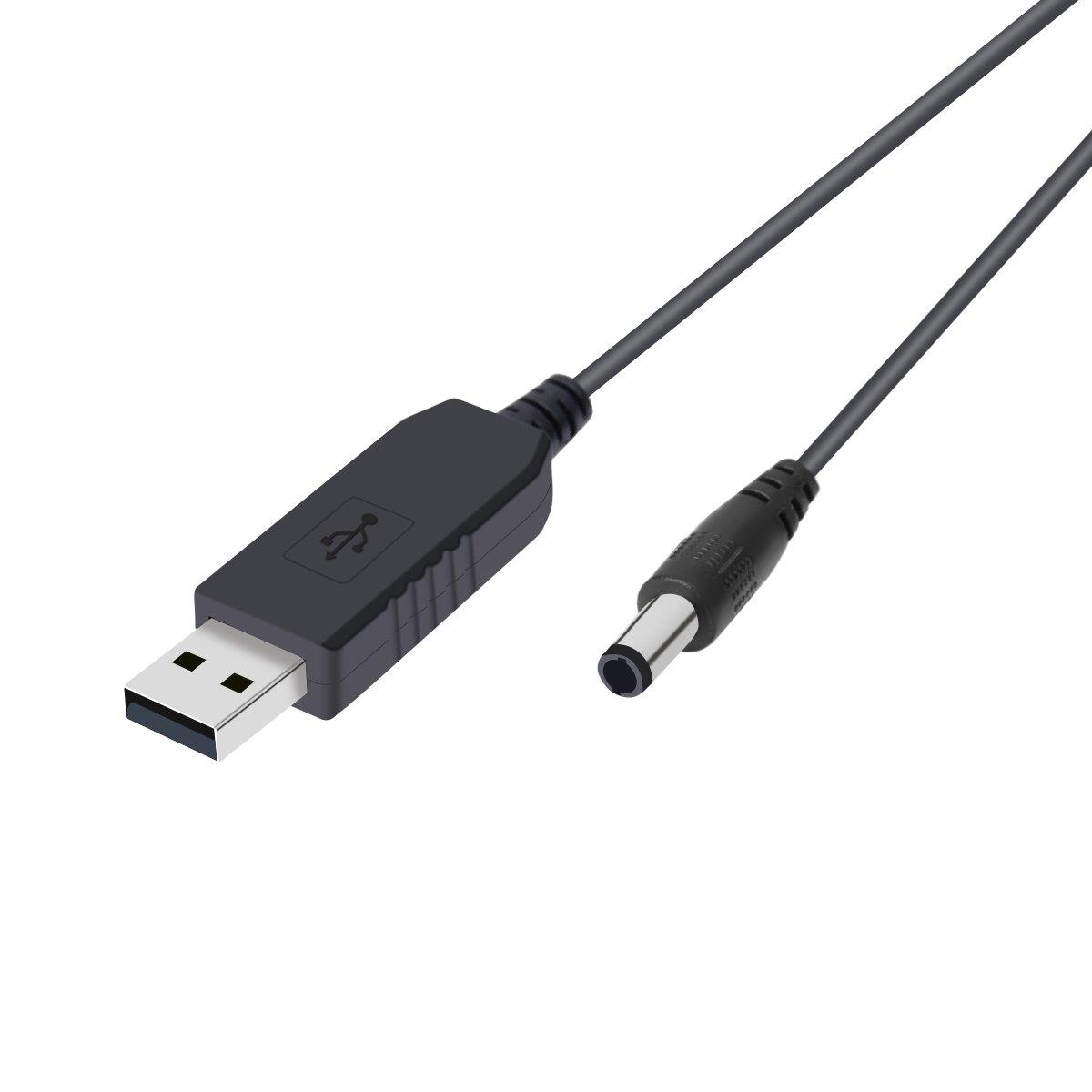 LANMU USB 5V-9V/5V-12V DC電源供給ケーブル 電源ケーブルUSB→DC(外径5.5mm内径2.1mm) TP-Link/12v扇風機/ドライブレコーダー/ラジエーター/5Vミニスピーカーなど適用 長さ1m高速 (5V To DC 12V)