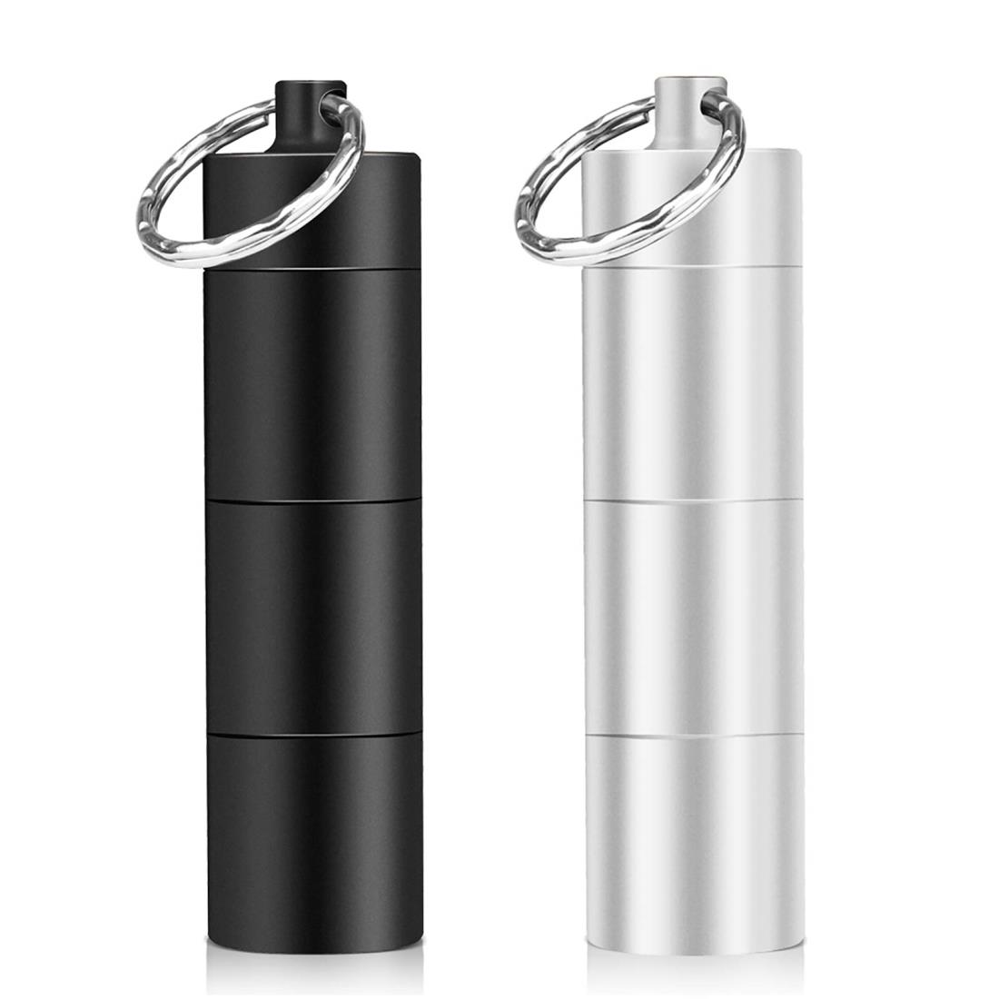 Opret ピルケース 携帯型 サプリケース 防水 ニトロ 薬入れ 一日三回 飲み忘れ アルミ合金 キーホルダ..