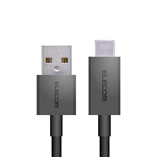 エレコム(ELECOM) USB TYPE C ケーブル タイプC (USB A to USB C ) 3A出力で超急速充電 USB2.0準拠品 1.2m 【iPhone15 対応検証済】 ブラック MPA-FACCL12BK