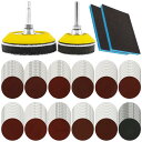 Shuiling サンディングペーパー 75mm 120枚セット サンディングパット マジック式 サンダーペーパー 電動サンダー用ペーパー 塗装面の研磨、金属表...
