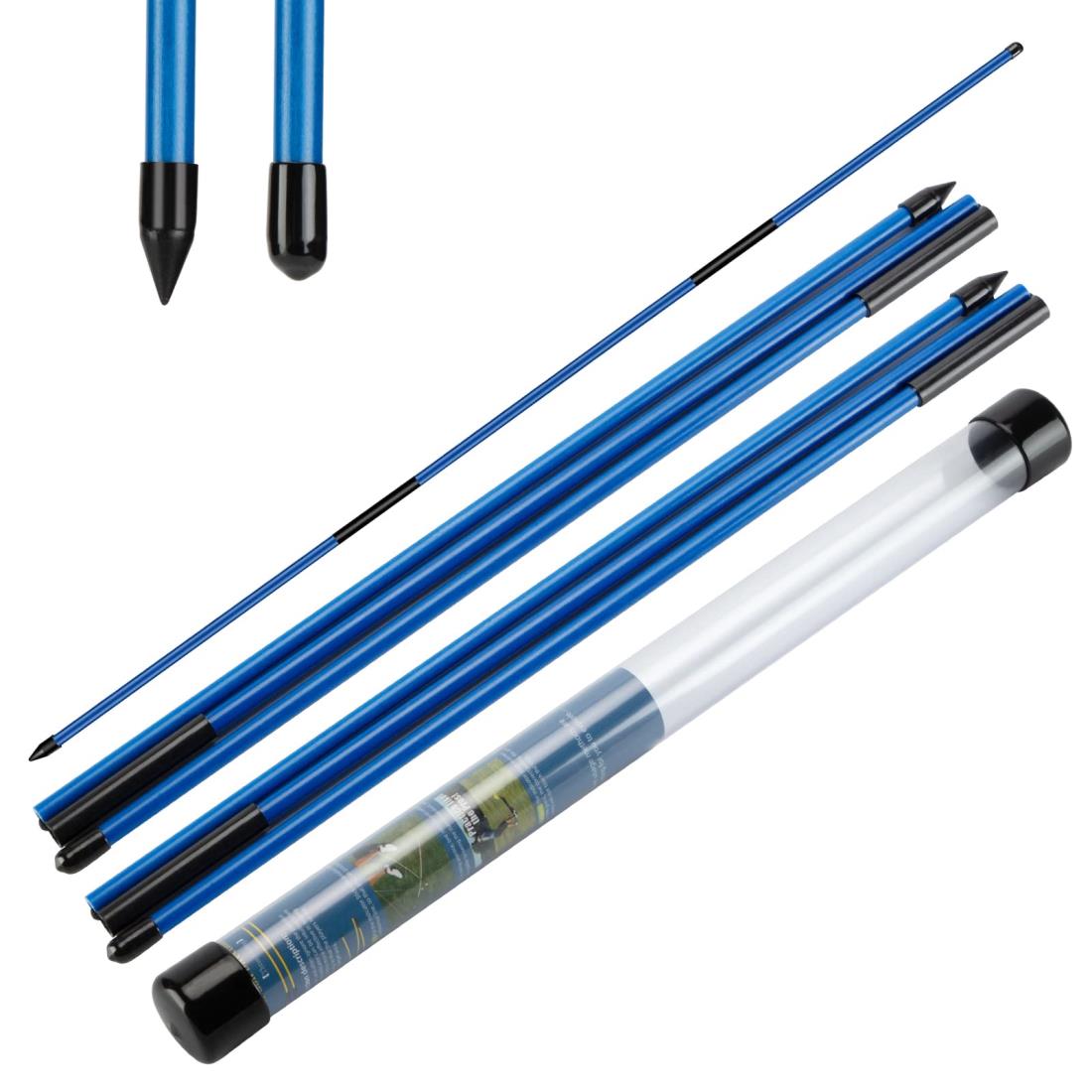 MSOAT スイング練習機 アライメントスティック ゴルフ 練習用品 ゴルフ練習器 2本セット 折りたたみ式 軌道修正 飛距離 姿勢矯正用 ゴルフコンパス スイングトレーナー ゴルフ 練習器具 (ブルー)