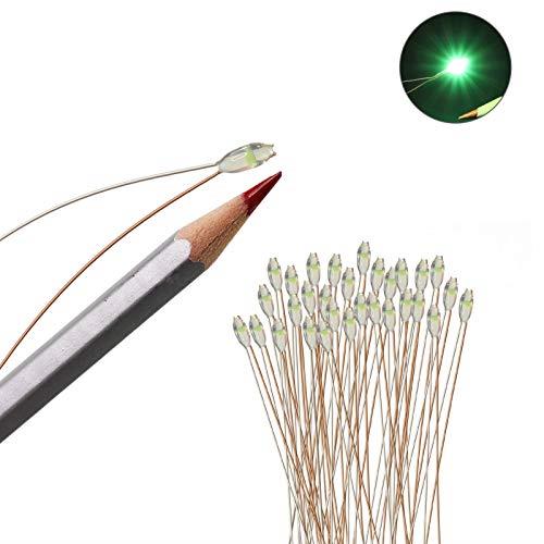 30本入配線付き SMD 0603 チップLED グリーン 抵抗付属 電車模型 鉄道模型 建物模型 模型電飾 ジオラマ CD0603G