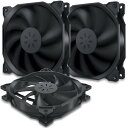 Novonest 120mm PCケースファン 静音タイプ 25mm厚 1200rpm 小3ピンとペリフェラル4ピン 3本1セット黒い【12BK3-3】