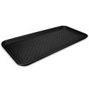Navaris プラスチック 靴おきプレート シューズマット トレ イ - シューズトレ イ 80x40x3cm ブラック 縁あり - ドリップトレ イ シューズ 雨 秋冬