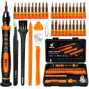 JOREST 38個精密ドライバーセット, DIY工具, 三角/Y型ネジ ドライバー Y000/Y00/Y0/Y1, Torx T1 T2 T3 T4 T5, T6 T 7 T8 T9 T10 T15 T20, 星型P2/P5/P6等,とるくすドライバーセットはに適していますiphone拆解、 Switch修理、PS4本体拆机、Xbox、ipad、Macbook、PC掃除、眼鏡