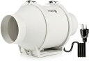 Hon&Guan ダクトファン 100mm 強力 省エネ 静音 ダクト用換気扇 塗装ブース用 家焼肉 中間取付 丸形タイプ 産業用換気扇 (HF-100P)
