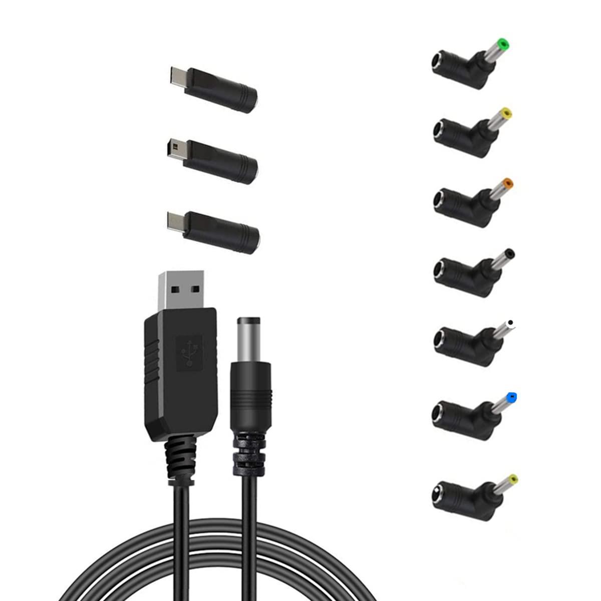 YFFSFDC USB ֥ Ѵץ饰դ DC å L USB 5V-12V  DCŸ륱֥ Ĺ1m Ѵ ...
