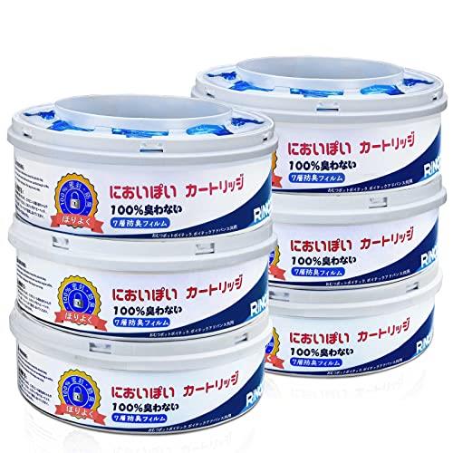 強力消臭紙おむつ処理ポットポイテック おむつゴミ箱と互換 カート リッジ 6個 [互換品](4)
