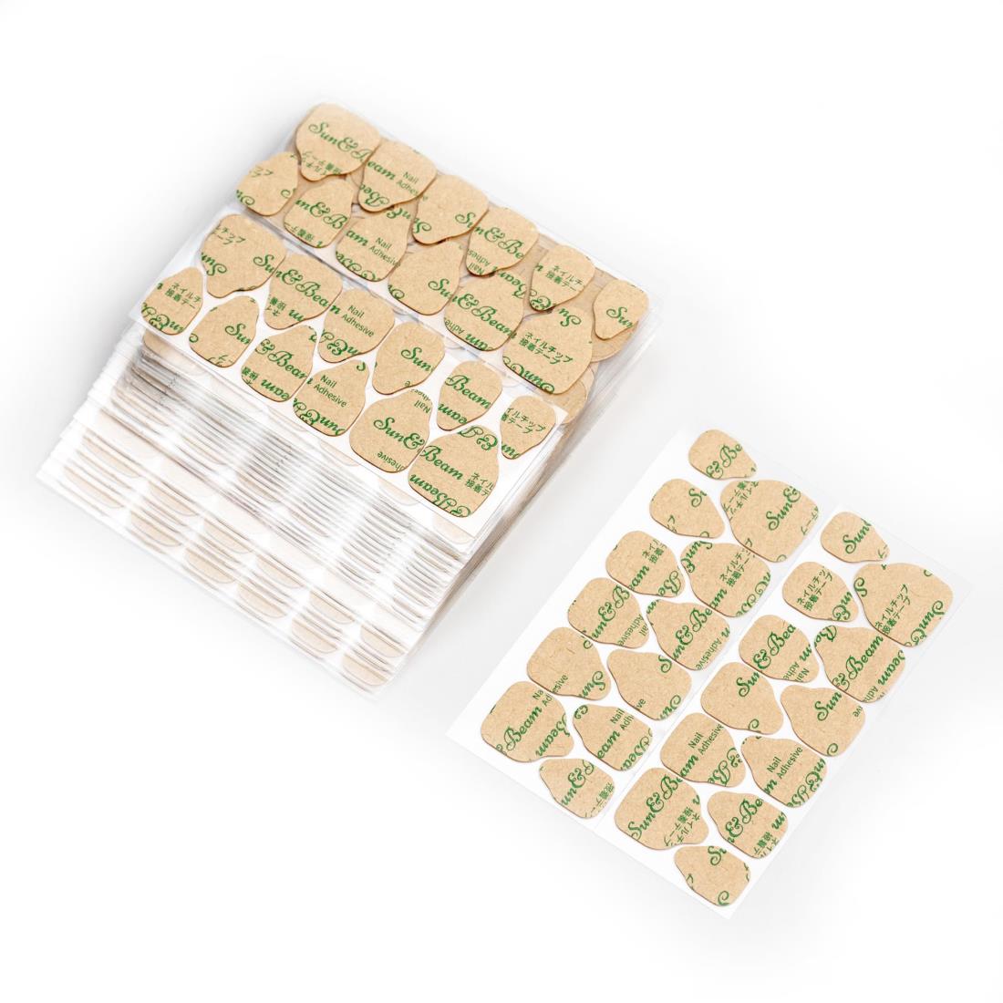 Sun&Beam Nails ネイルチップ 粘着グミ 付け爪 つけ爪 両面テープ ネイル つけづめ 爪用 接着剤 テープ グルー 0.3mm 極薄 超 強力 透明 防水 粘着 グミ (25シート/600枚)