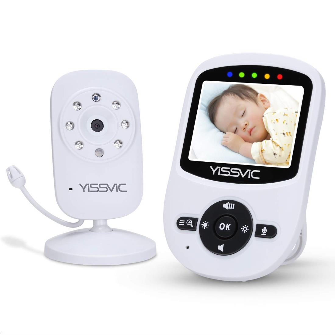 YISSVIC ベビーモニター 見守りカメラ 遠隔監視カメラ 双方向音声通信 暗 視機能付き ベビーカメラ 出産祝いプレゼント VGA30万 屋内での使用 タイマー機能 日本語取扱説明書付き (2.4インチ)