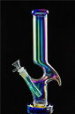 RORA Irregular llumination Bongs 14.5 mmの色変更ガラス喫煙パイプ不規則な照明ボン (Rainbow)
