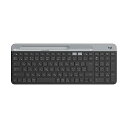 ロジクール 静音 Bluetooth ワイヤレスキーボード K580GR グラファイト 超薄型 小型 Unifying 薄型 テンキー 無線 Windows Mac iPad iOS Android Chrome Surface K580(2)