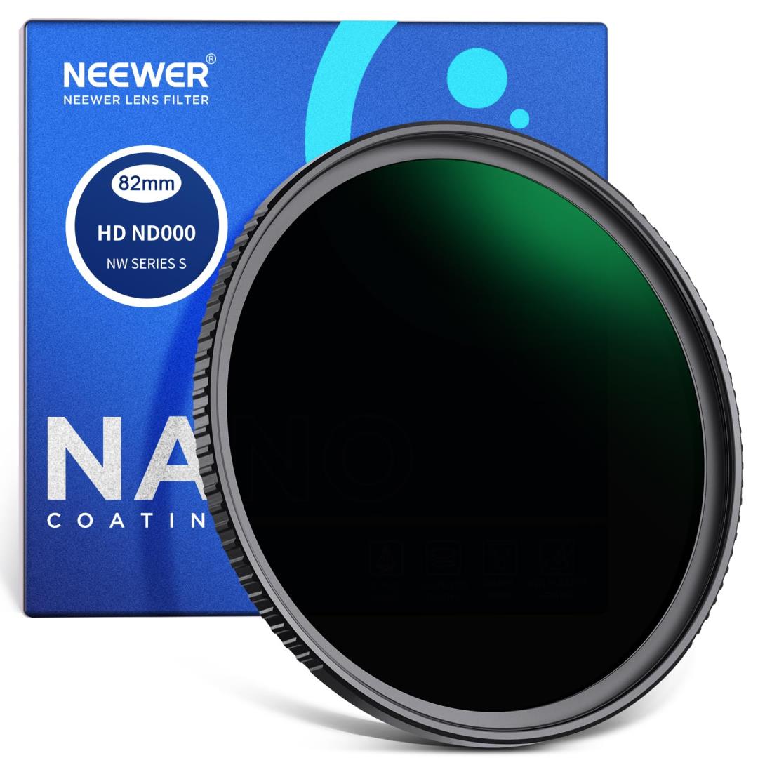 NEEWER 82mm NDフィルター ND1000 10-ストップ 減光フィルター HD光学ガラス 多層ナノコーティング 撥水防汚キズ防止 超薄枠 長時間露光に適用