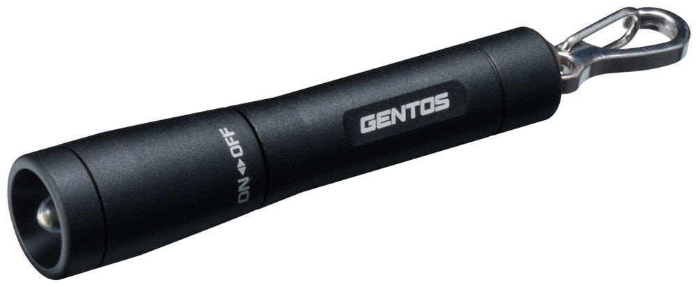 GENTOS(ジェントス) 懐中電灯 小型 LED キーライト 直径1.5cm 単4電池式 15ルーメン GK-002B ブラック ..