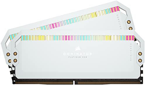 CORSAIR iCUE DDR5-6200MHz デスクトップPC用 メモリ DOMINATOR PLATINUM RGB シリーズ ホワイト (PC5-49600) 32GB [16GB×2枚] CMT32GX5M2X6200C36W