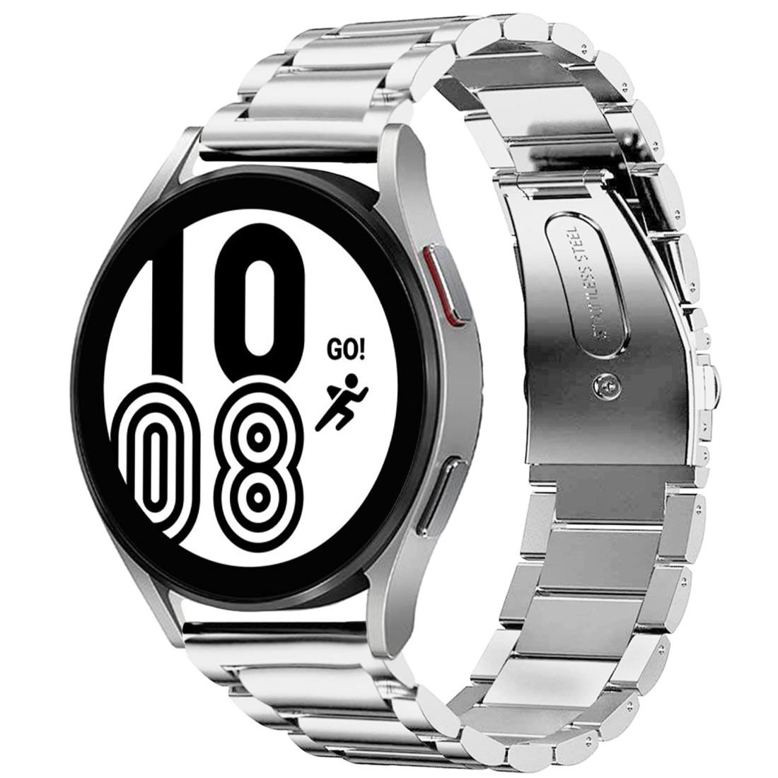 [VICARA] バンド Compatible with Galaxy Watch 6/5/4 44mm/40mm/Classic 46mm/42mm /43mm/47mm /pro 45mm バンド ギャラクシー ウォッチ4 バンド ステンレス製 Galaxy Watch 6/4/5 ベルト 交換用 調整工具付き ビジネス風