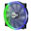 Novonest 200mmPCケースファン大型 3PINコネクタ 多彩LEDリング搭載 静音タイプ 25mm厚(2)