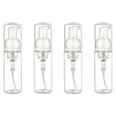 shopdp 【4個セット】 透明 泡ポンプボトル 泡 ソープ ポンプ ディスペンサー ボトル 50ml 詰め替え容器 (50ml-A)