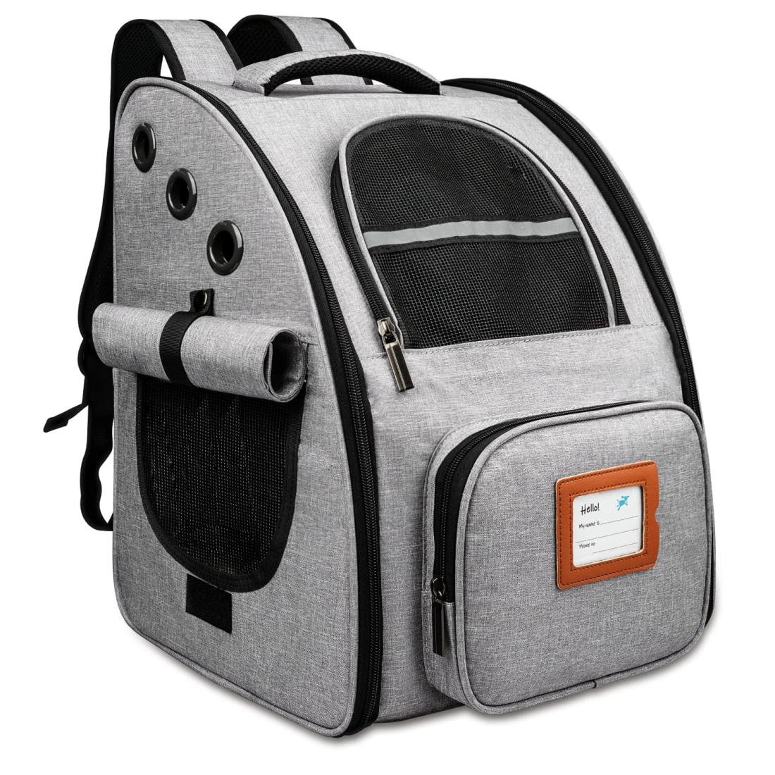 最新型 犬 リュック 猫 ペット リュック メッシュ窓3つ カーテン付き 強通気性 飛び出し防止リード マ..