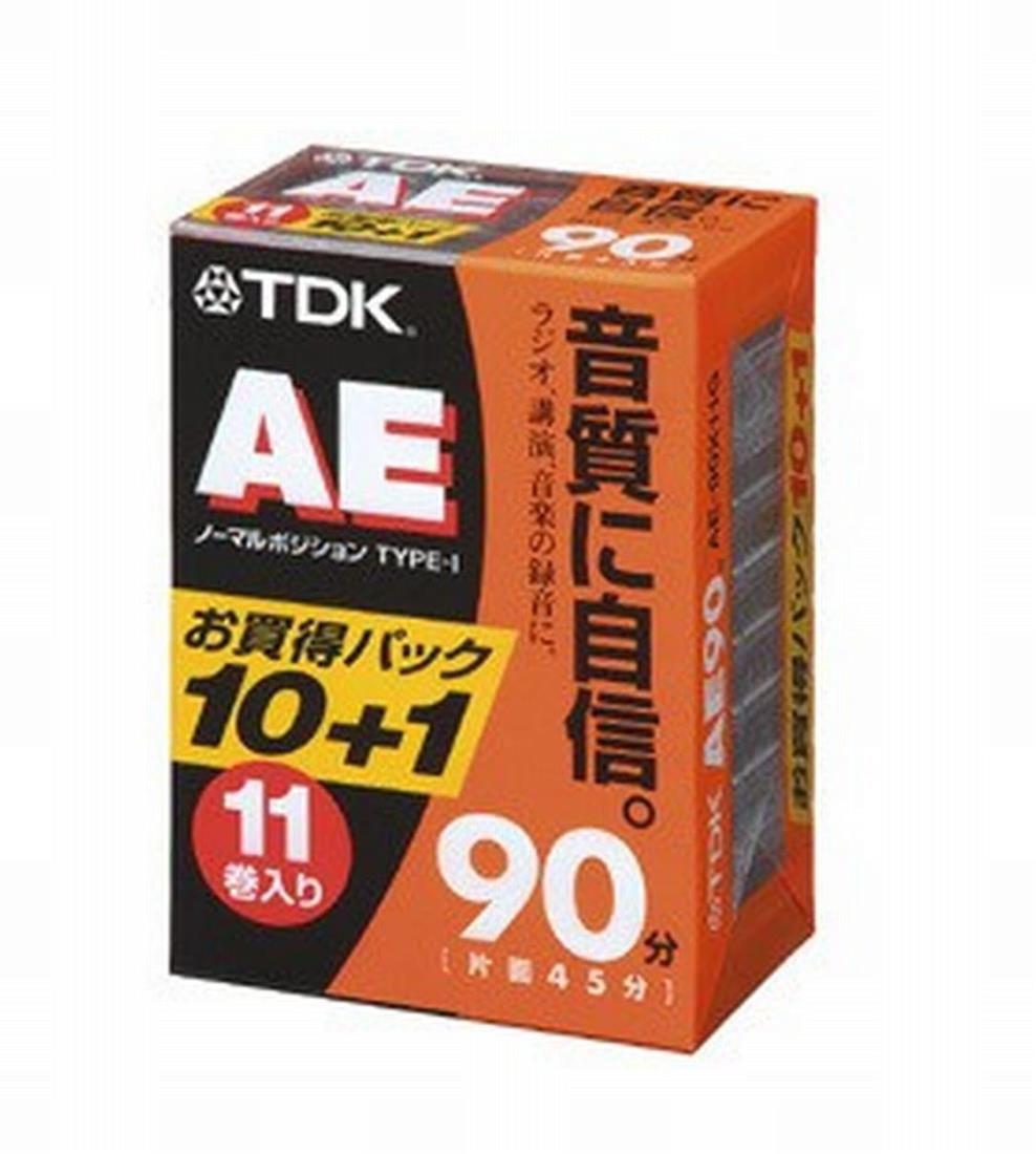 TDK オーディオカセットテープ AE 90分11巻パック [AE-90X11G]