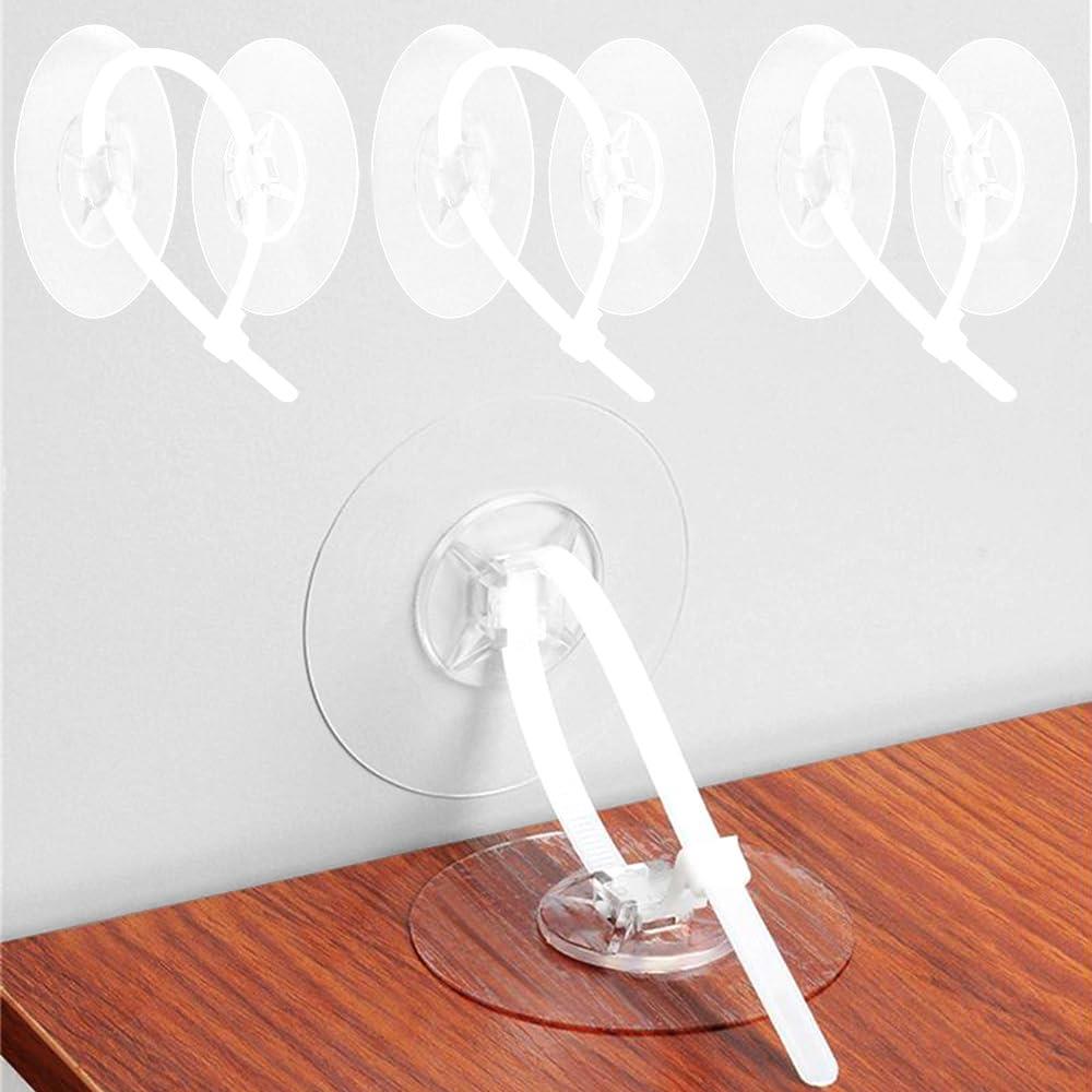 耐震ベルト 家具転倒防止グッズセット 6本セット 穴あけ不要 接着テープ設置 強力タイプ 目立たずがっちり 地震対策 子供 家具転倒防止 家具 棚 など対応 防...