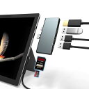 Microsoft Surface Pro 6 / Pro 5 専用 USB 3.0 ハブ 4K@30Hz HDMIポート SD/TF(Micro SD) カードリーダー USB 3.0ポート*3 高速データ転送 マルチ 6in2アルミニウムUSB 3.0 Surface Pro 4/5/6用アクセサリー(2)
