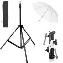 GODOX スタジオスタンドキット 撮影キット ライトスタンド 3m ホワイトアンブレラ 43インチ U型フラッシュブラケット 収納袋付き ロケ撮影 スタジオ撮...