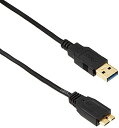 エレコム USBケーブル 【microB】 USB3.0 (USB A オス to microB オス) スリム 1m ブラック USB3-AMBX10BK