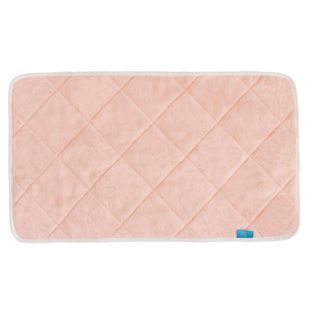 オカ(OKA) 乾度良好カララカ タオル地 バスマット 約35cm×60cm ピンク(乾度良好繊維使用 吸水 速乾)