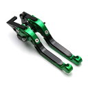 YUANYE 可倒 伸縮式 6段階可調 CNCアルミ ブレーキレバー&クラッチレバー 適応 カワサキ Ninja250 Ninja250R Ninja250SL...