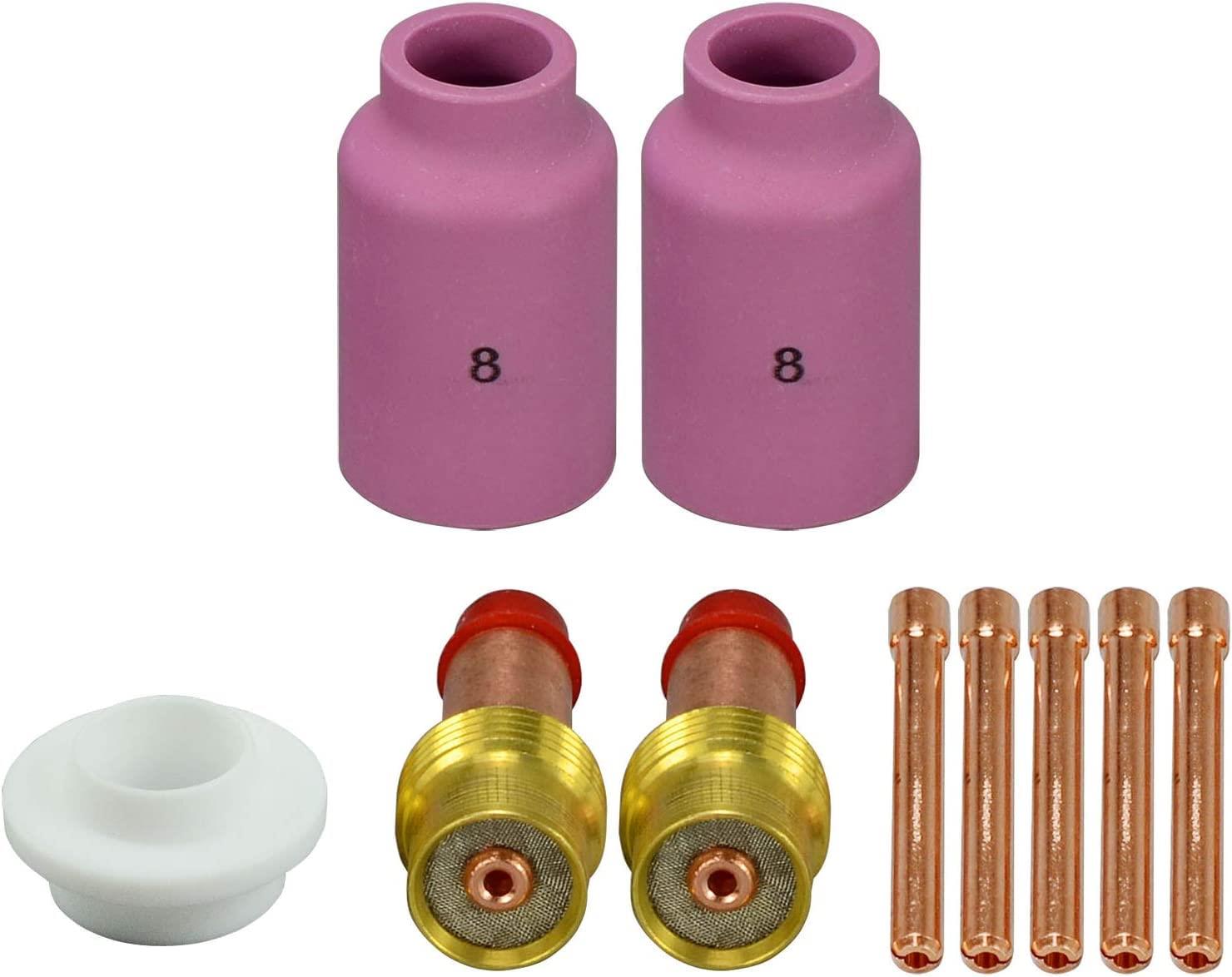 RIVERWELD TIG ガスレンズ アクセサリ キット 45V26 2.4mm TIG溶接トーチ WP-17 WP-18 WP-26 10個