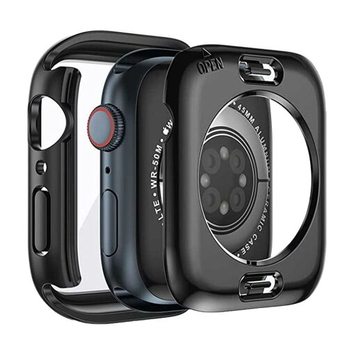 【2024改良ケース】YUGYUG for アッ プルウォッチ9/8/7 カバー 41mm Apple Watch 9/8/7 カバー 41mm PC素材 IP68 防水ケース 360ど度 アッ プルウォッチ ケース ガラスフィルム 一体型 日本旭硝子材 二重構造 Apple Watch ケース 全面保護 強化ガラス キズ防止(41mm,ブラック 【2024改良ケース】YUGYUG for アッ プルウォッチ9/8/7 カバー 41mm Apple Watch 9/8/7 カバー 41mm PC素材 IP68 防水ケース 360ど度 アッ プルウォッチ ケース ガラスフィルム 一体型 日本旭硝子材 二重構造 Apple Watch ケース 全面保護 強化ガラス キズ防止(41mm,ブラック