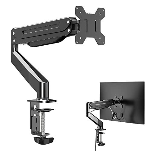 Pholiten モニターアーム PC モニター アーム 液晶ディスプレイ アーム ガススプリング式 ガス圧式 17～32インチ対応 液タブ用 web会議対策 取り付け超簡単 最大耐荷重10kg(MD8)