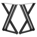JINS&VICO テーブル 脚 パーツ テーブルキッツ脚 71*50cmテーブル用 アイアン脚 レッグ 2本セット スチール脚 DIY 机 デスク 足 家具脚 鉄脚 DIYテーブル脚 (平行線)(3)