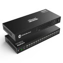 TESmart HDMI 切り替え器 16入力1出力 HDMI 切替器 16ポート 4K@60Hz 16台パソコン1ディスプレイ用 HDMIセレクター HDMI スイッチ 音声分離器 EDID機能 HDCP2.2 RS232、LANポート 自動スキャン機能 自動検出機能 ケーブル、リモコン、ラックイヤー付き