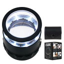 TEKCOPLUS 10X スケールルーペ 10倍 携帯用 LEDライト付き拡大鏡 25mm 最小目盛0.1mm 日本語説明書付き
