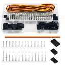 WMYCONGCONG 30キットサーボコネクタサーボケーブル ワイヤコネクタオスメスキット 5m 22AWG サーボ延長ワイヤー JR双葉式フタバ サーボコネ...