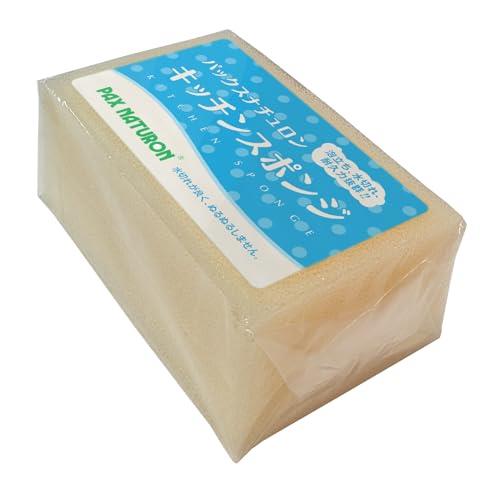 パックスナチュロン キッチンスポンジ ナチュラル 5個セット 泡立ち 水切れ 耐久性 長持ち 太陽油脂 台所 食器洗い