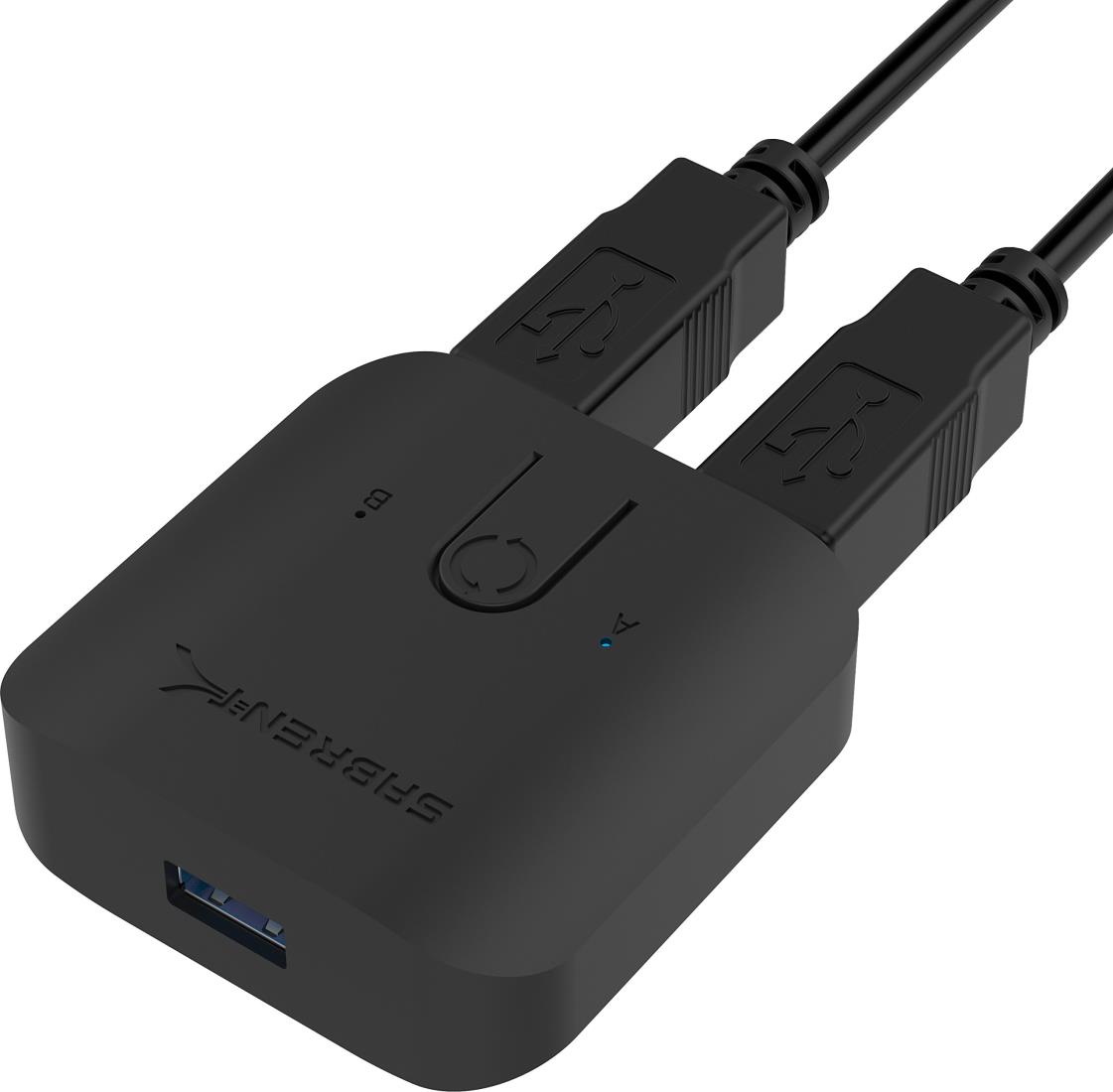 SABRENT usb kvmスイッチ、2ポート入力、1つのSuperSpeed 5gbpsのusb 3.0ポート出力、キーボード、マウス、ノートパソコン、タブレット、スキャナー、プリンタ0、フラッシュドライブ用、MacとWindows PCに対応、LEDインジケータ搭載 (USB-SW30）