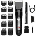 バリカン【2024新登場 USB充電式】ヘアカッター メンズ 電動ばりかん 散髪用 自動研磨 プロ仕様 0.8-26mm対応 LEDディスプレイ 2段階モード ...