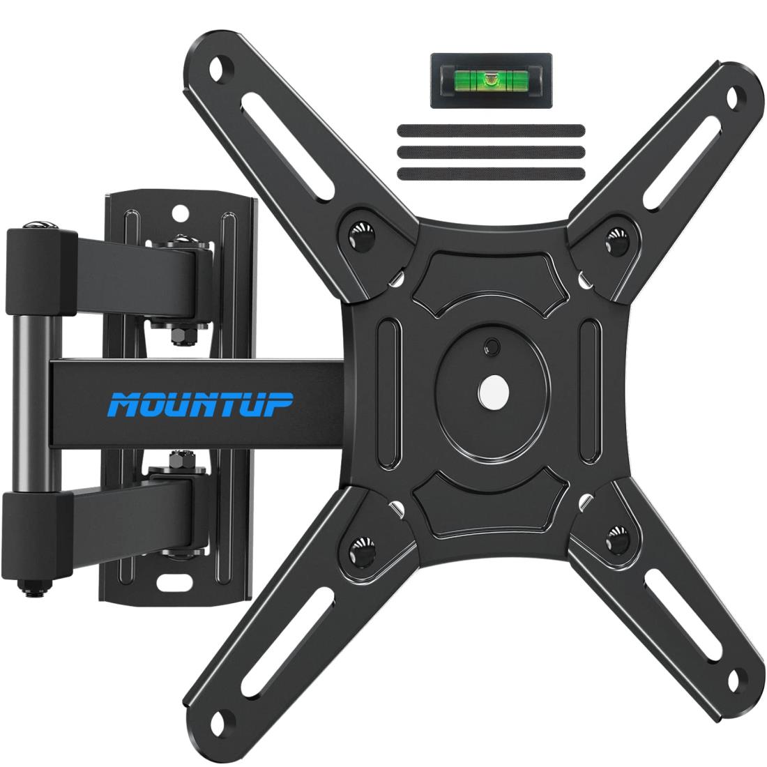 MOUNTUP テレビ壁掛け金具 回転式 モニターアーム 軽量 10～43インチ対応 耐荷重13kg 中小型 左右移動..
