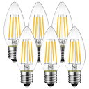 LVWIT LED電球 シャンデリア電球 E17口金 40W形相当 470LM 2700K電球色 LED C35 フィ ラメント電球 広配光 省エネ 4W 蝋燭...