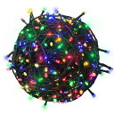 RPGT 300 LEDs 4色ミックスカラー32メートルのダークグリーンワイヤ クリスマスツリーイルミネーションライト30V安全低電圧 8つのモードがあり、ク...