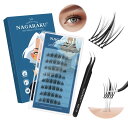 NAGARAKU 部分用つけまつげ グルー不要 ピンセット1個付 軽量 ワンタッチつけまつげ 長時間キープ 太さ0.07mm Cカール 長さ10mm-12mm ひまわりスタイル