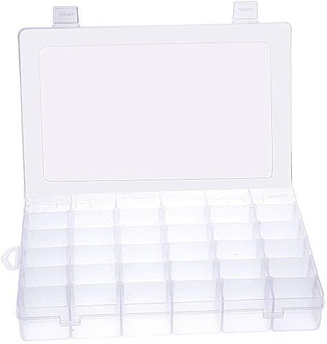 36グリッド パーツボックス パーツケース 化粧 品収納 コスメ整理整頓 イアリング収納 ネイルチップ 口..