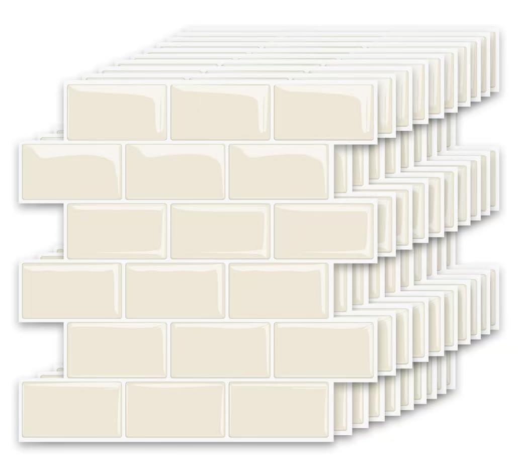 MORCART タイルシール キッチン 耐熱 防水 洗面所 トイレ DIY 家具やアイテムの装飾 タイルシート 壁紙..